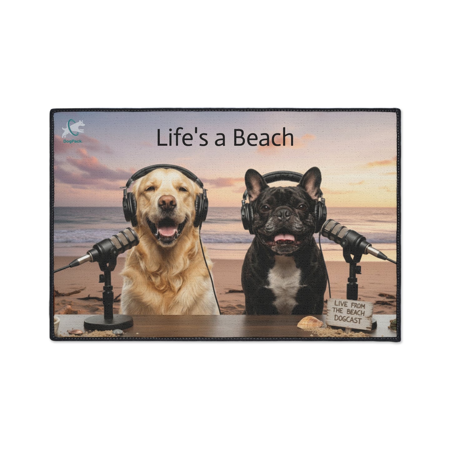 Goldie & Frenchie 'Life's a Beach' Floor Mat — Heavy-Duty Entry Rug