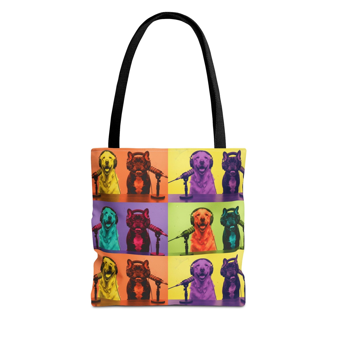 Goldie & Frenchie Pop Art Warhol Inspired Tote Bag - Choose your handle colour