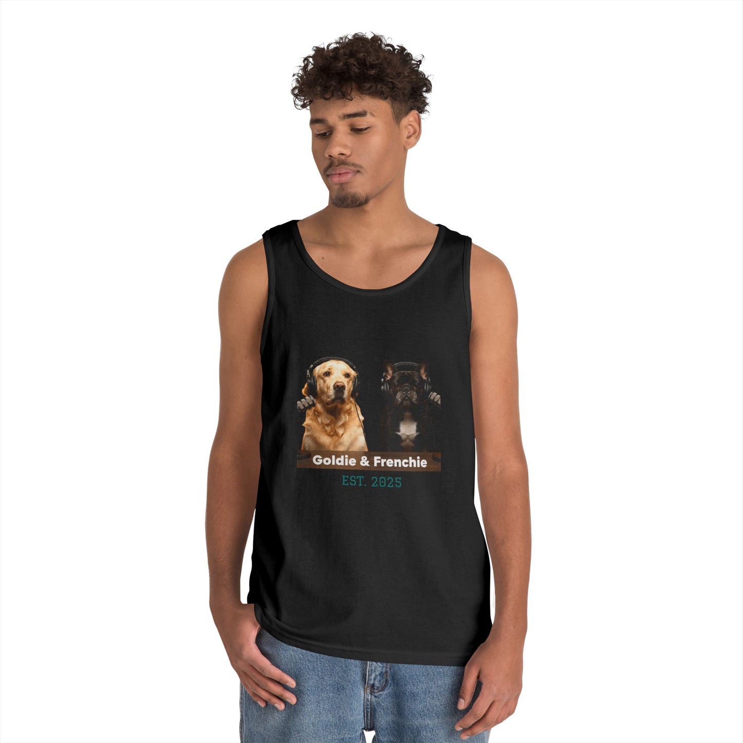 Goldie & Frenchie Front and Back Tank Top - Unisex