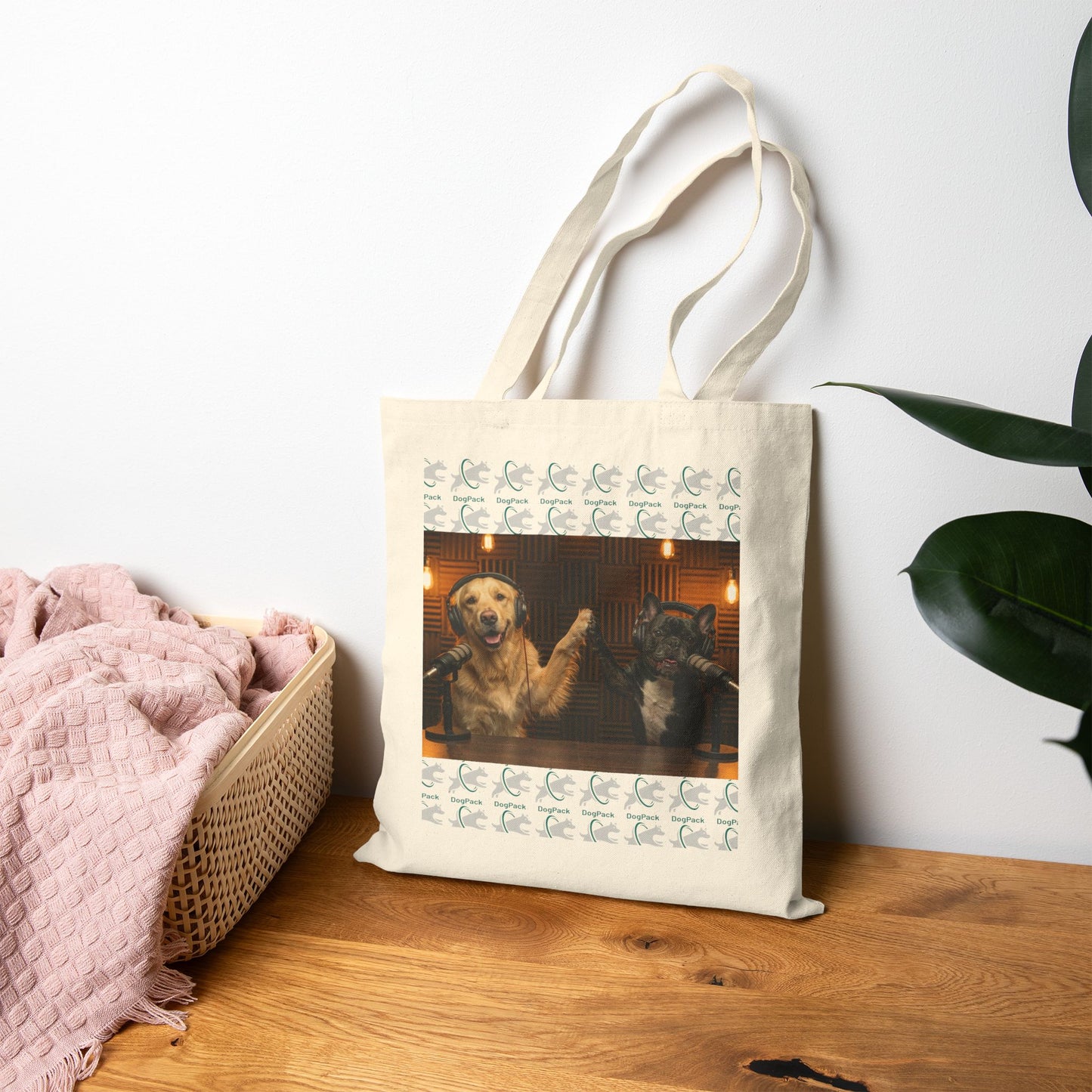 Goldie & Frenchie 'High Fives' Canvas Tote