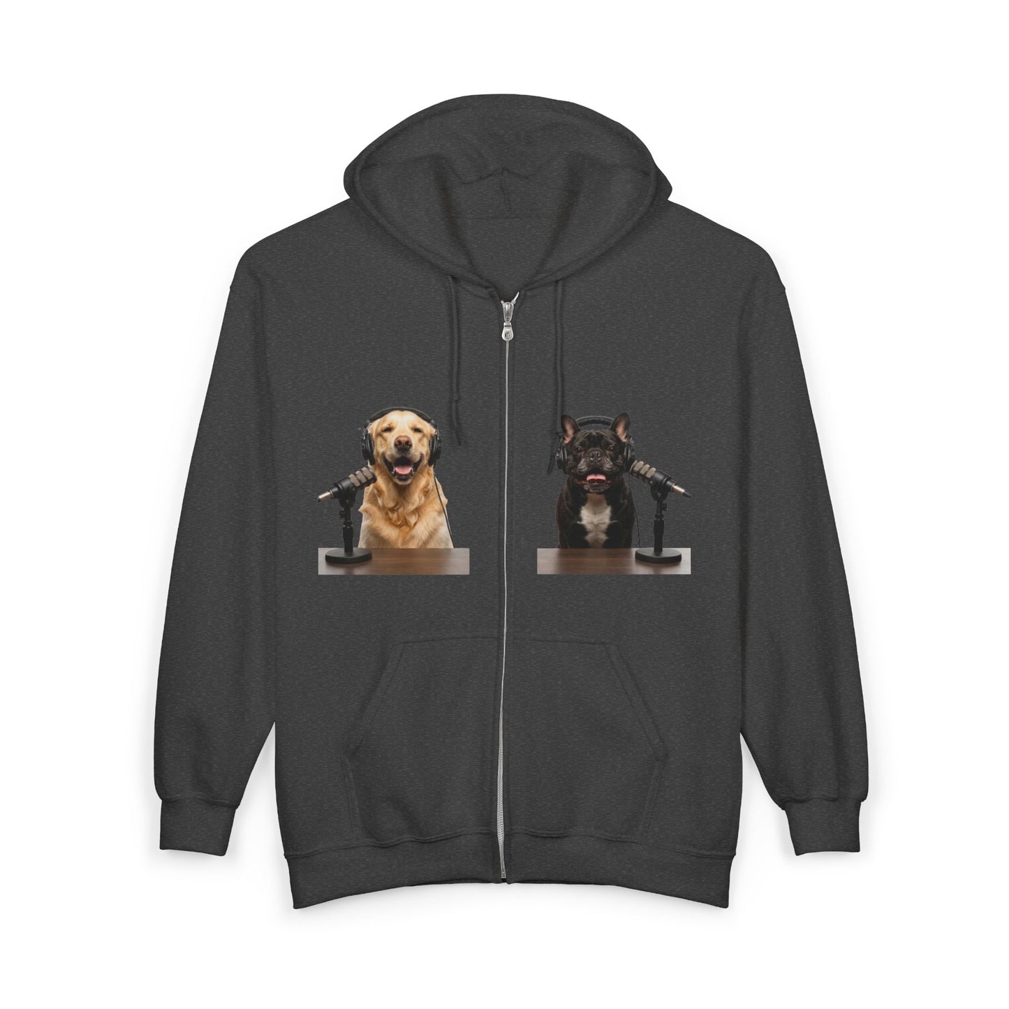 Goldie & Frenchie 'Something in between us' - Hooded Zip-up Sweatshirt