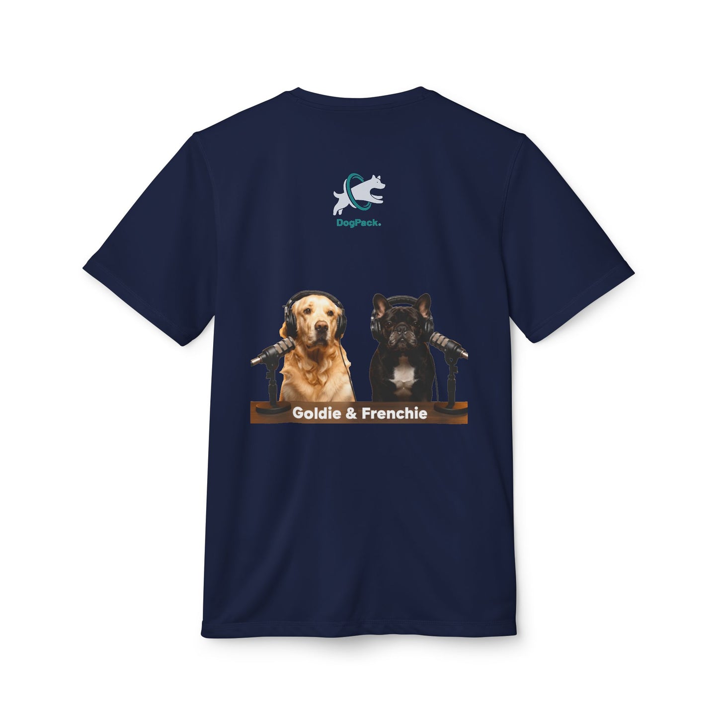 DogPack® presents Goldie & Frenchie™ Repeating Photo Print T-Shirt — adidas Performance Tee