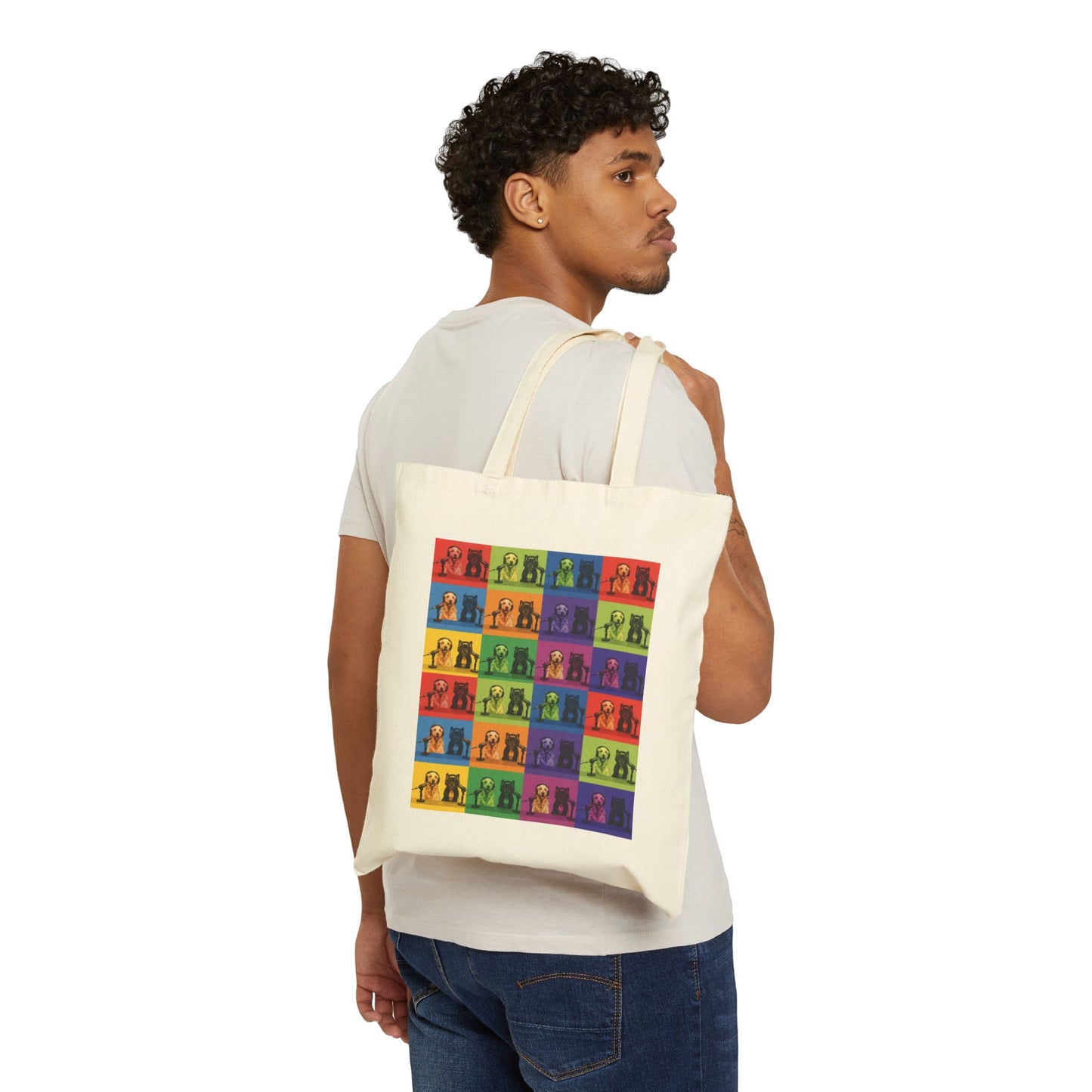 Goldie & Frenchie 'Pop-Art Warhol Inspired' Canvas Tote