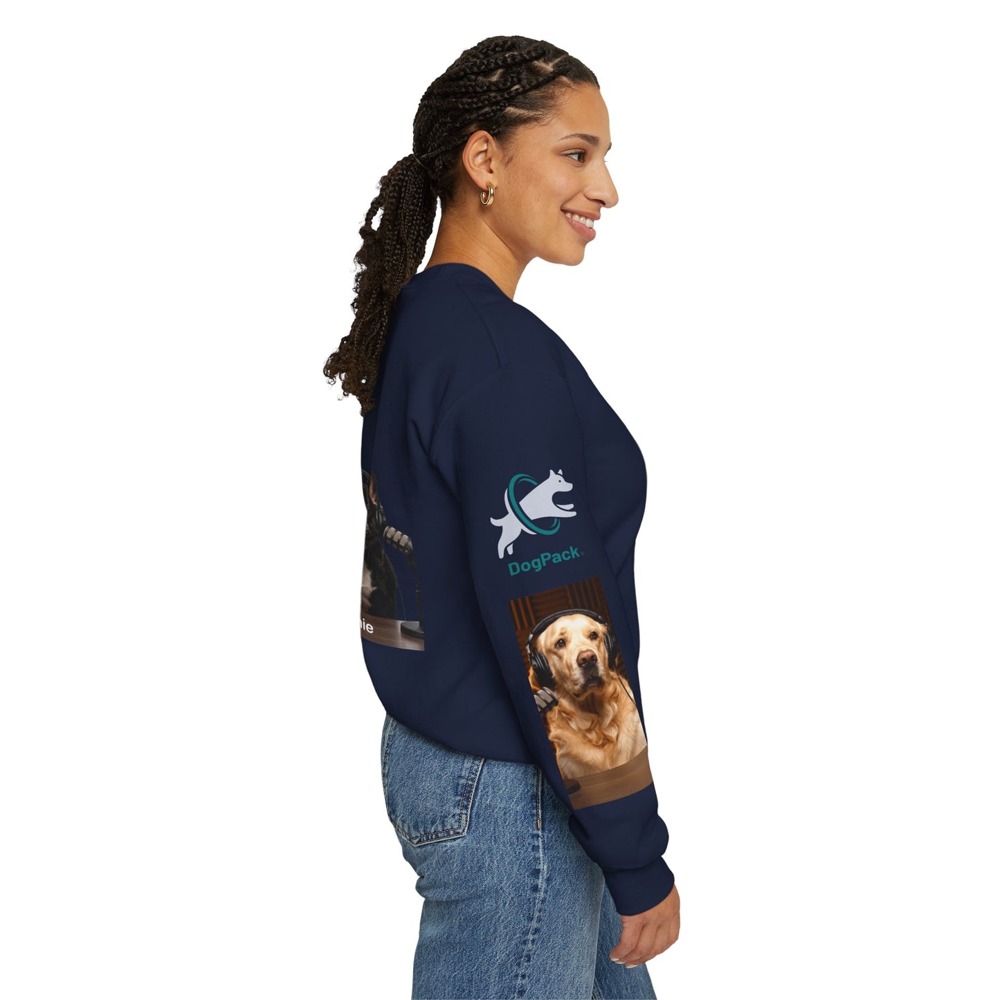 Goldie & Frenchie Have your Back Crewneck and Printed Sleeves