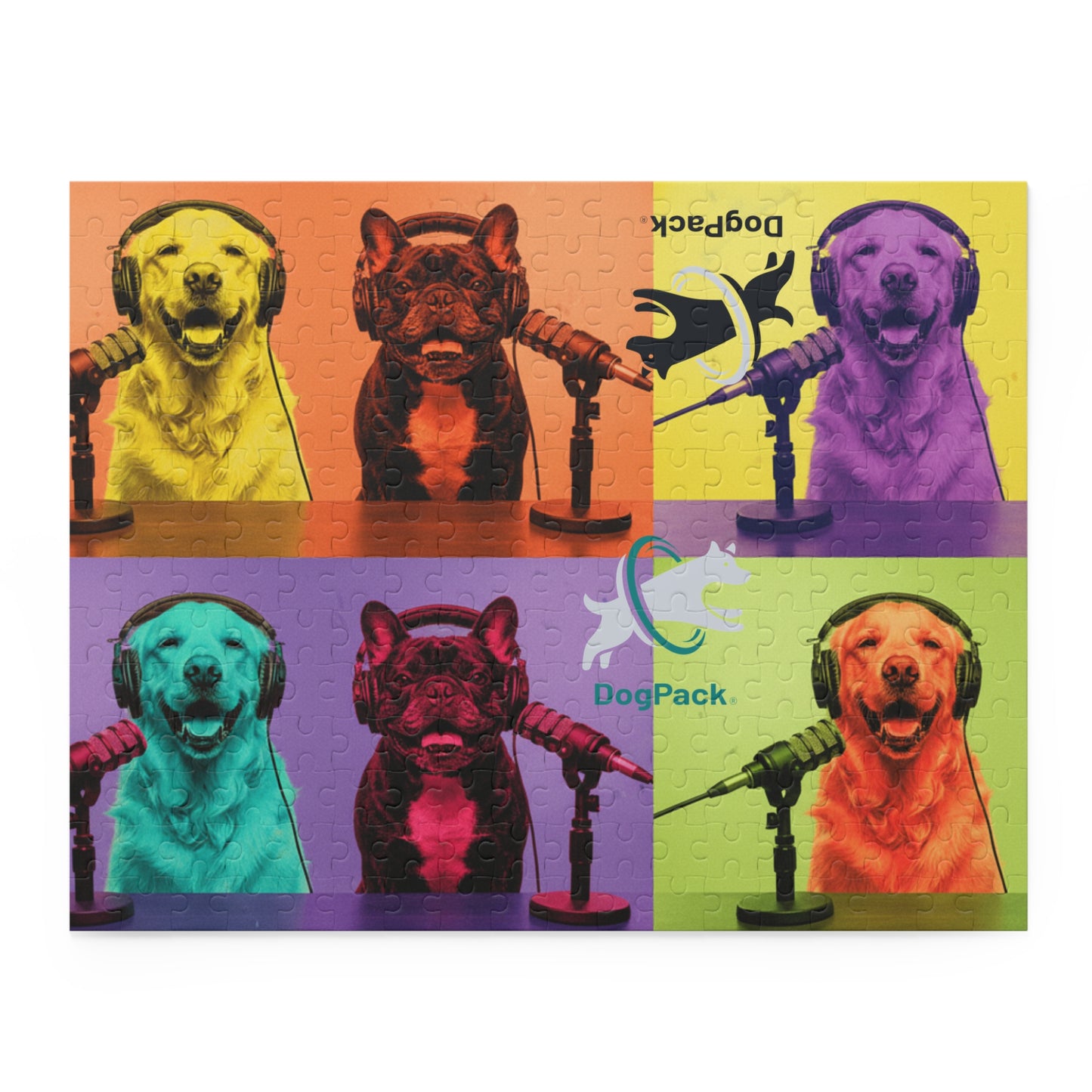 *LIMITED to 10 pieces ever sold* Goldie & Frenchie Warhol Inspired Pop Art  Puzzle — 120/252/500 Pieces Jigsaw Puzzle