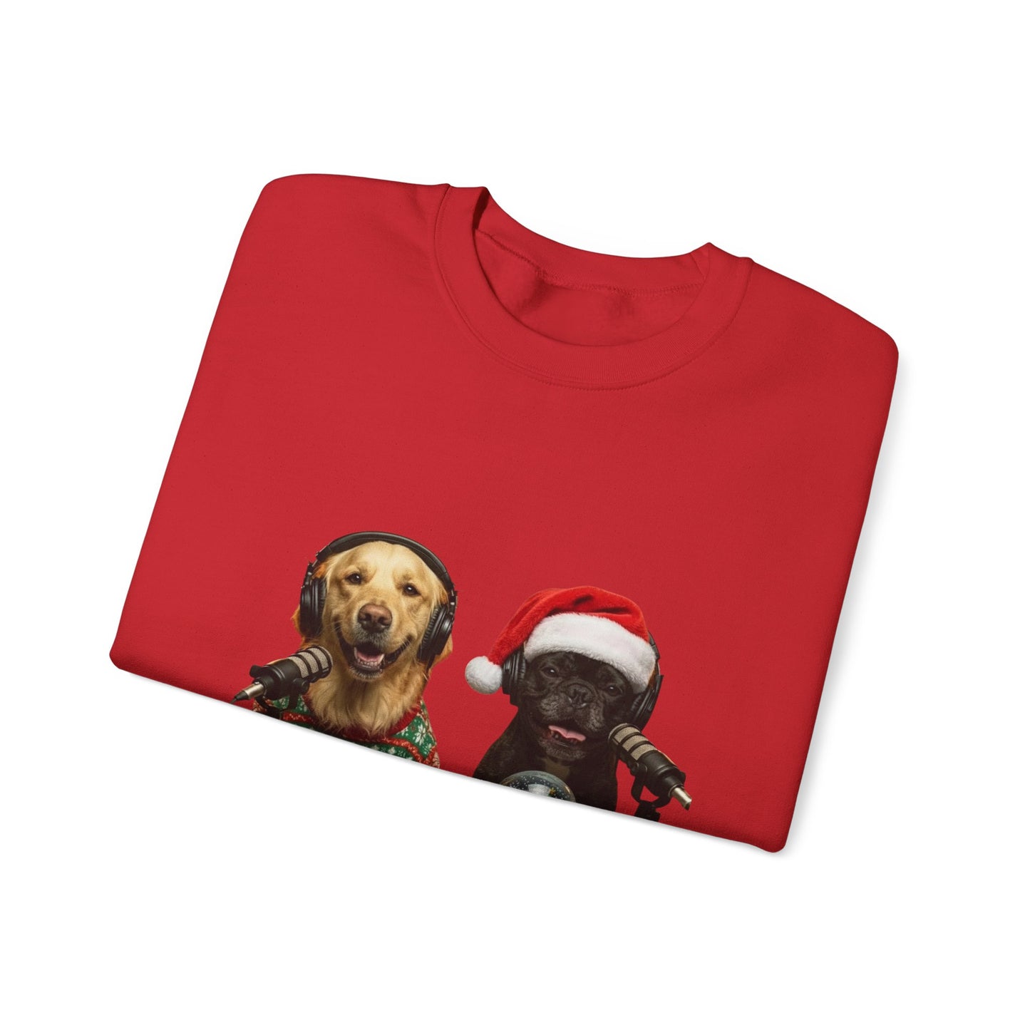 Goldie & Frenchie Christmas Crewneck with G&F sleeves