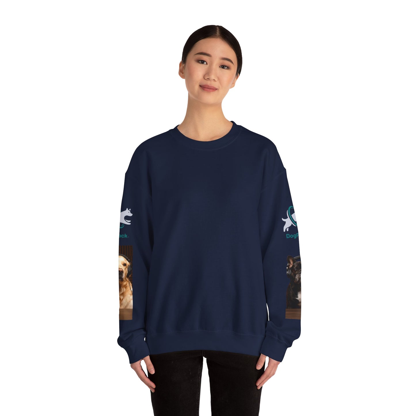 Goldie & Frenchie Have your Back Crewneck and Printed Sleeves