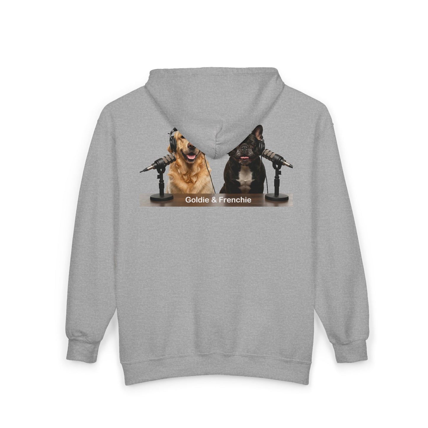Goldie & Frenchie 'Something in between us' - Hooded Zip-up Sweatshirt
