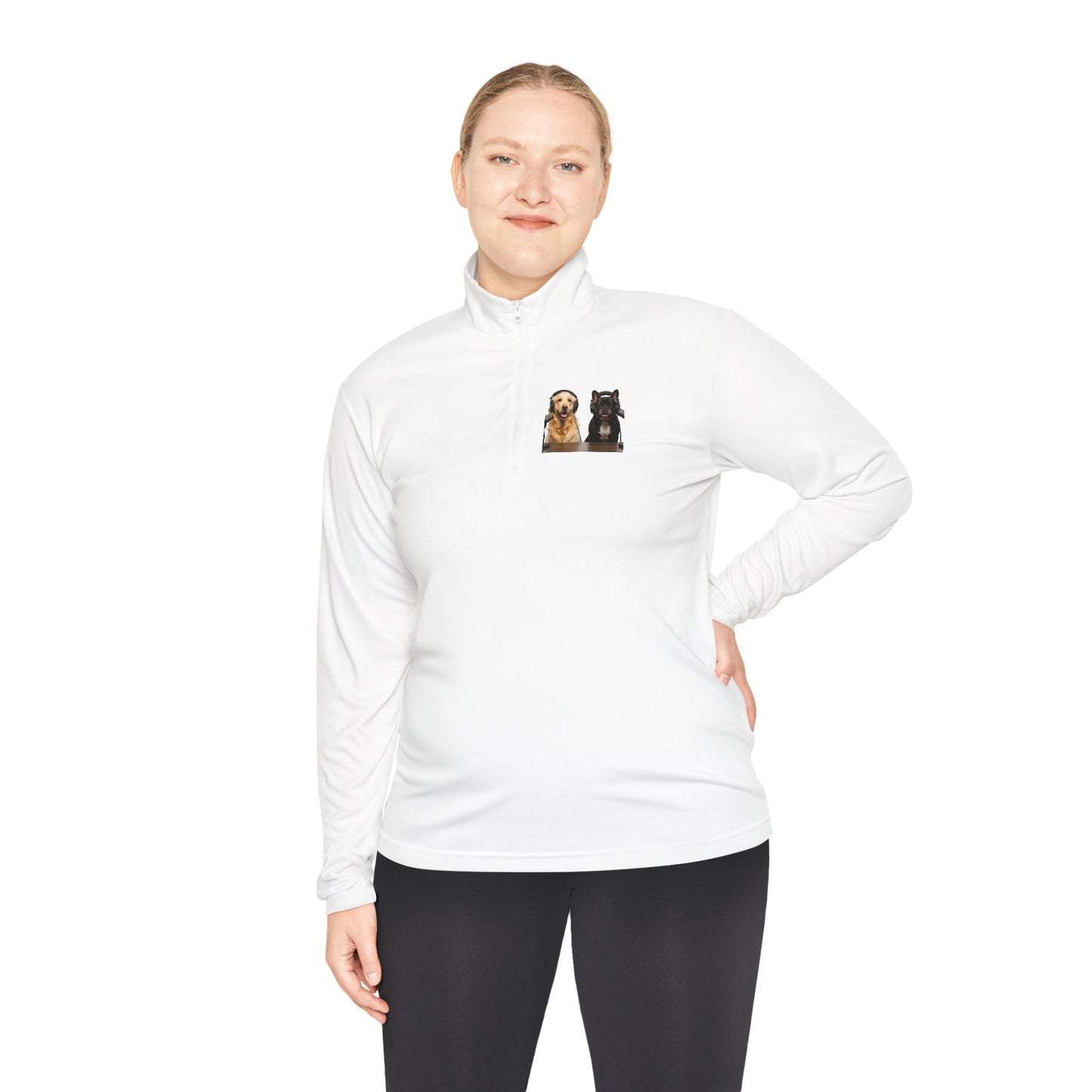 'Goldie & Frenchie' Quarter-Zip Pullover