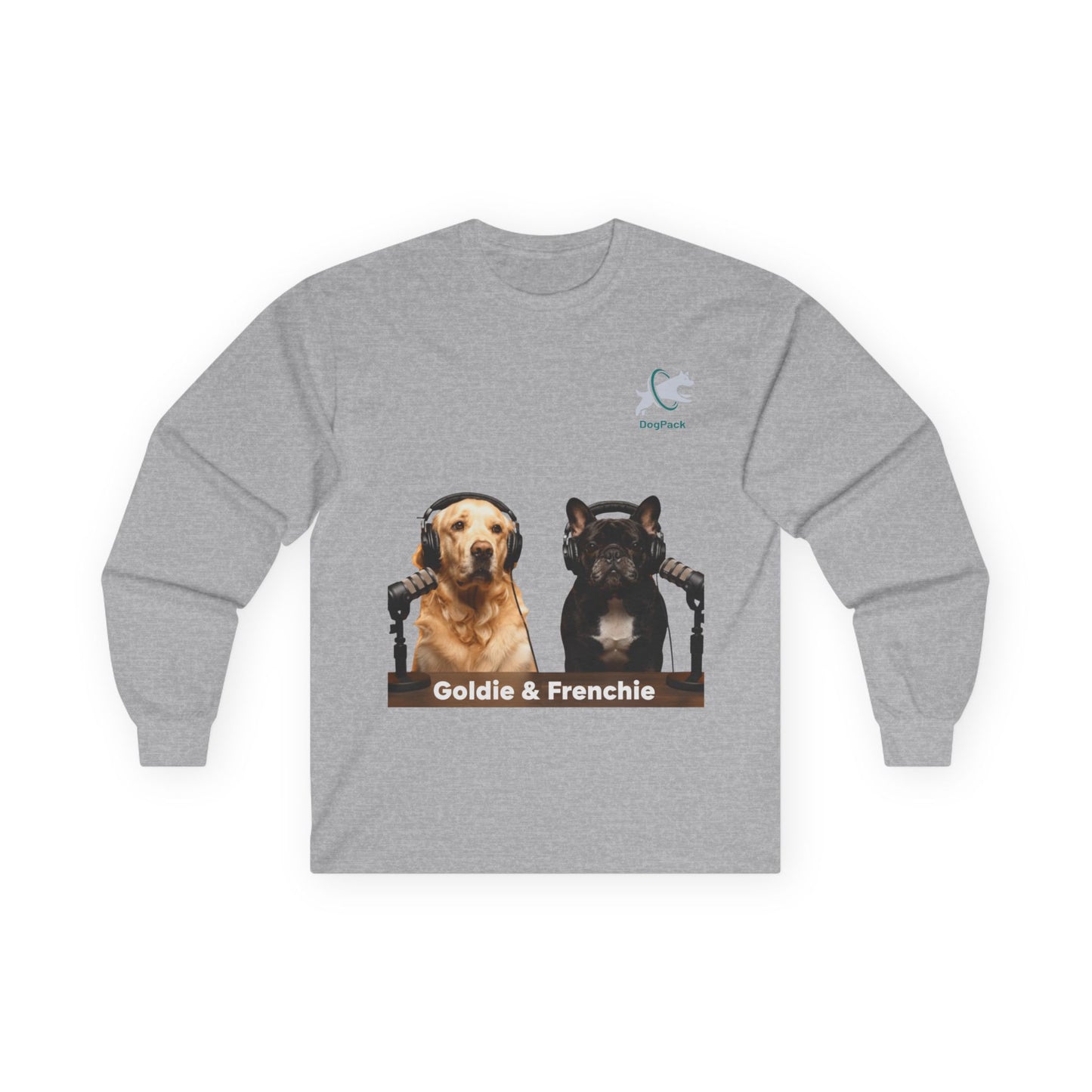 Goldie & Frenchie Long Sleeve Tee - Front and Back