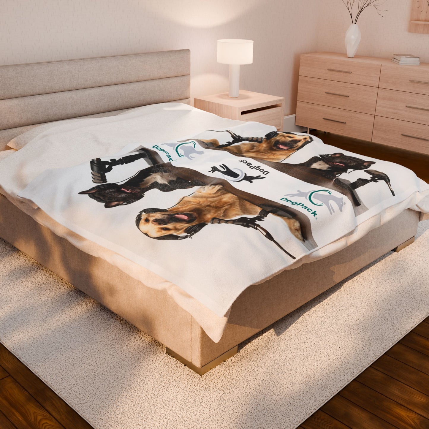 Goldie & Frenchie Velveteen MicroPlush Blanket