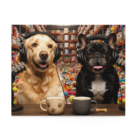 Goldie & Frenchie Podcast in the Warehouse Puzzle — 120/252/500-Piece Jigsaw