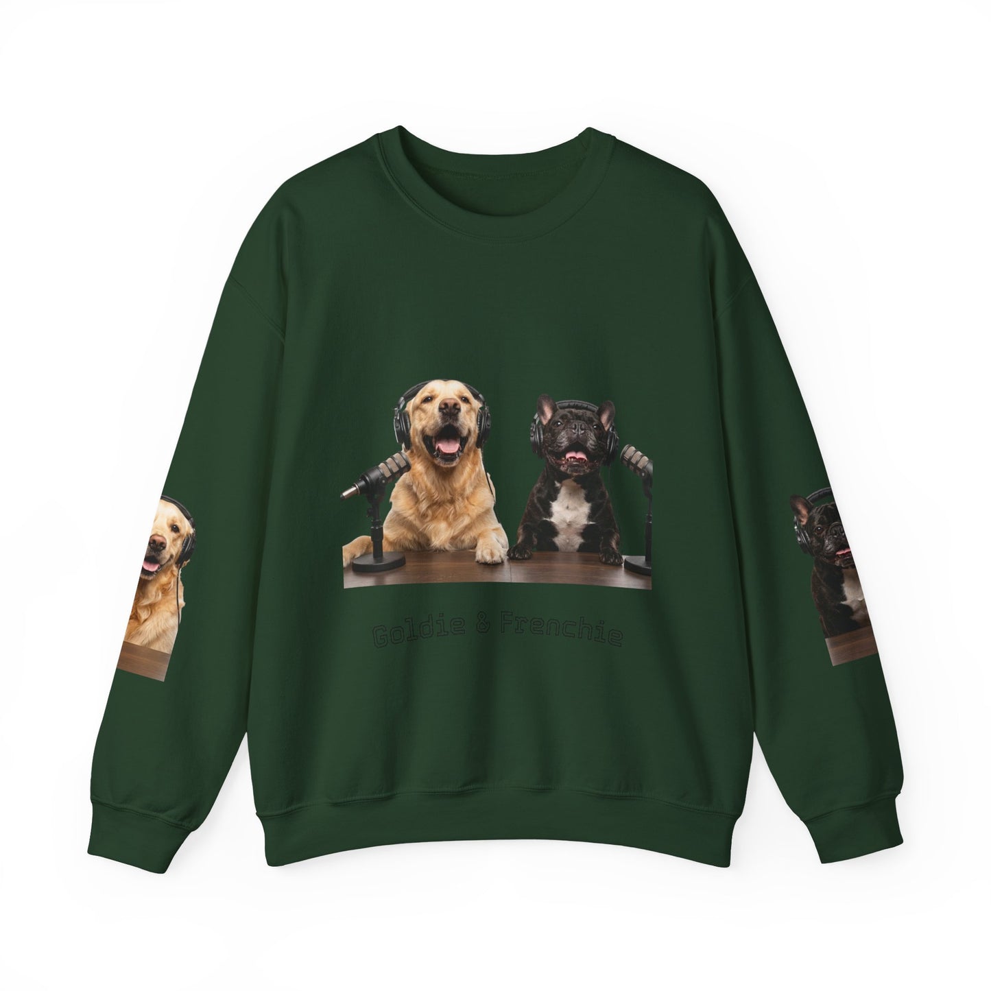 Goldie & Frenchie Smiling Crewneck with G&F sleeves