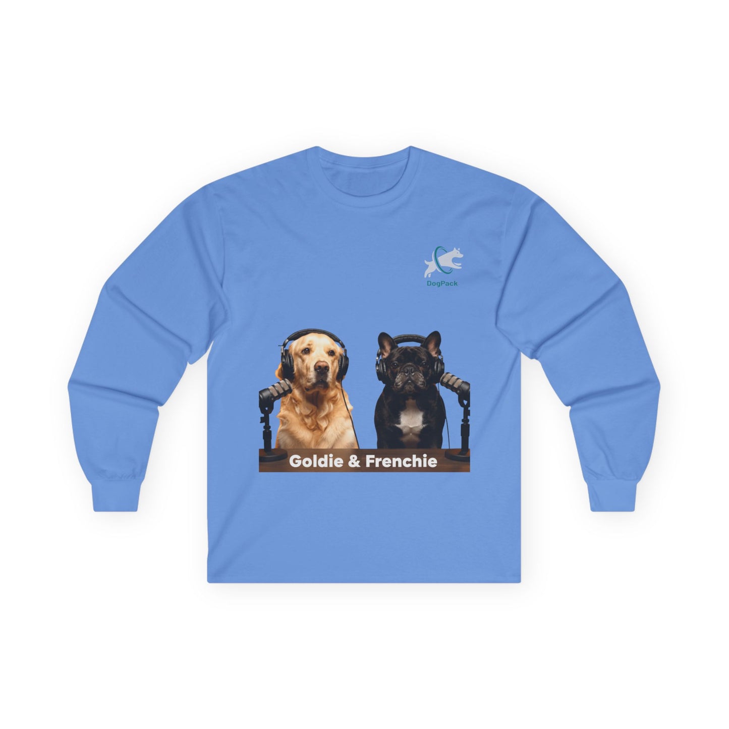 Goldie & Frenchie Long Sleeve Tee - Front and Back